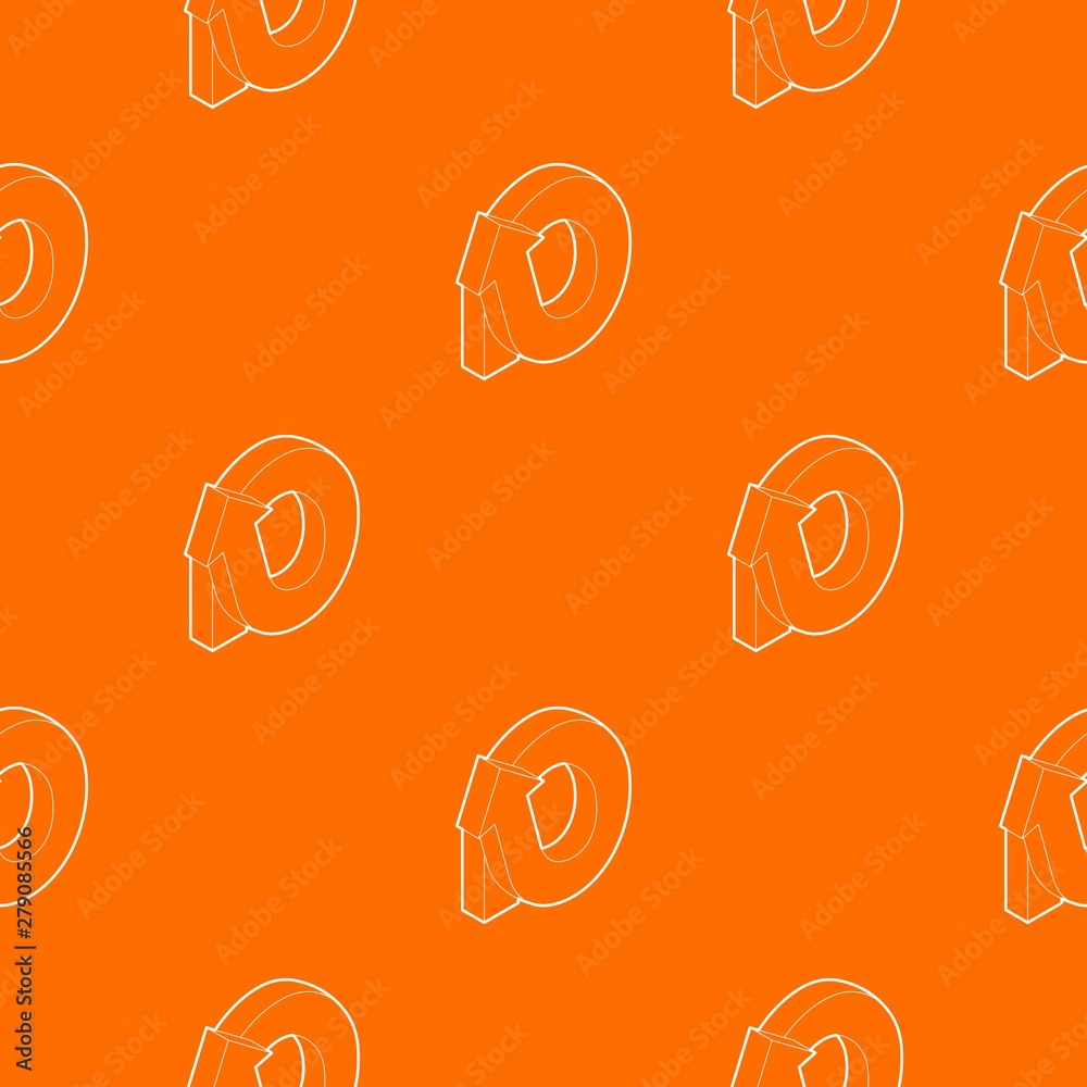 Poster rotation loop pattern vector orange for any web design best