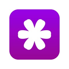 Flower icon digital purple for any design isolated on white vector illustration