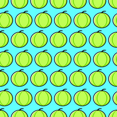 Seamless background with a melon object