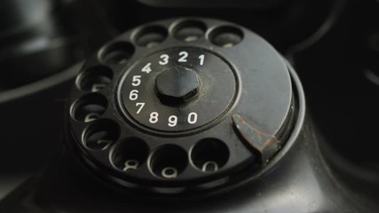 Close up of a vintage telephone 