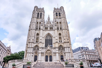 Fototapeta premium St Michael and St Gudula Cathedral in Brussels
