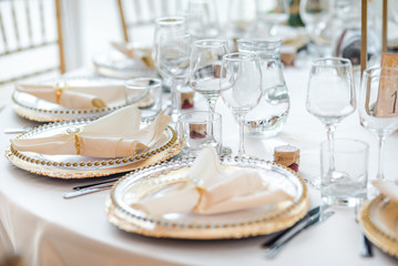 Luxury table set up for a special event. 