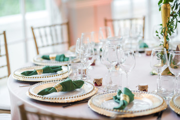 Luxury table set up for a special event. 