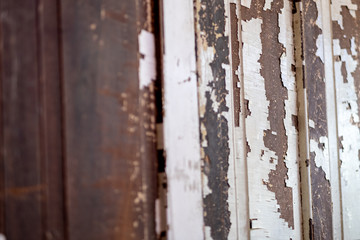 Closeup image of an old wooden door