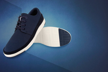 Calzado azul moda hombre