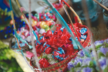 Scatter for monk Shaving the clerical head of Thailand