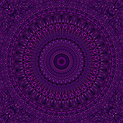 Purple abstract seamless curved triangle mosaic kaleidoscope mandala wallpaper pattern - geometric vector background illustration