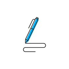 Pen, write vector icon isolated on white background