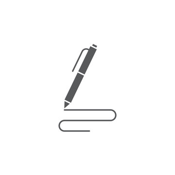 recommend clip art: Pen, write vector icon isolated on white background