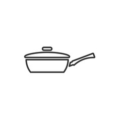 Cooking pan icon template color editable. Kitchen tools symbol vector sign isolated on white background. Simple logo vector illustration for graphic and web design.