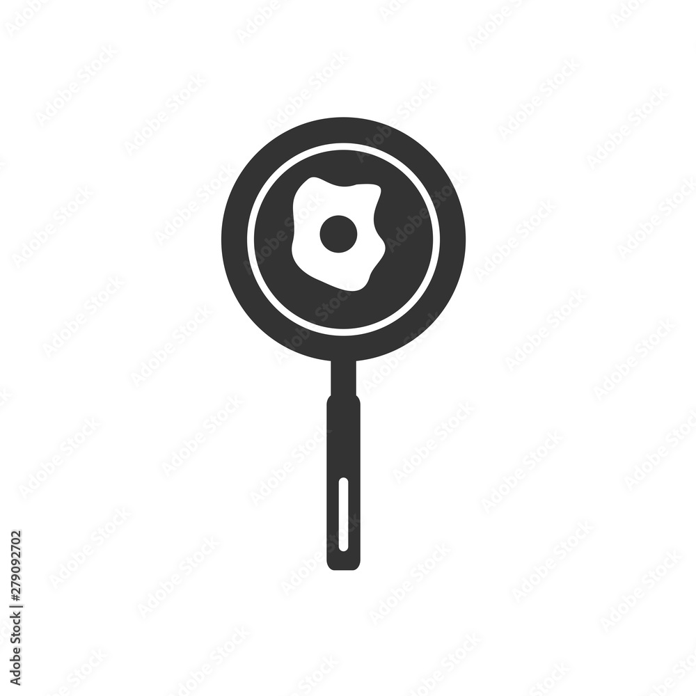 Aufkleber Cooking pan icon template color editable. Kitchen tools symbol vector sign isolated on white background. Simple logo vector illustration for graphic and web design.