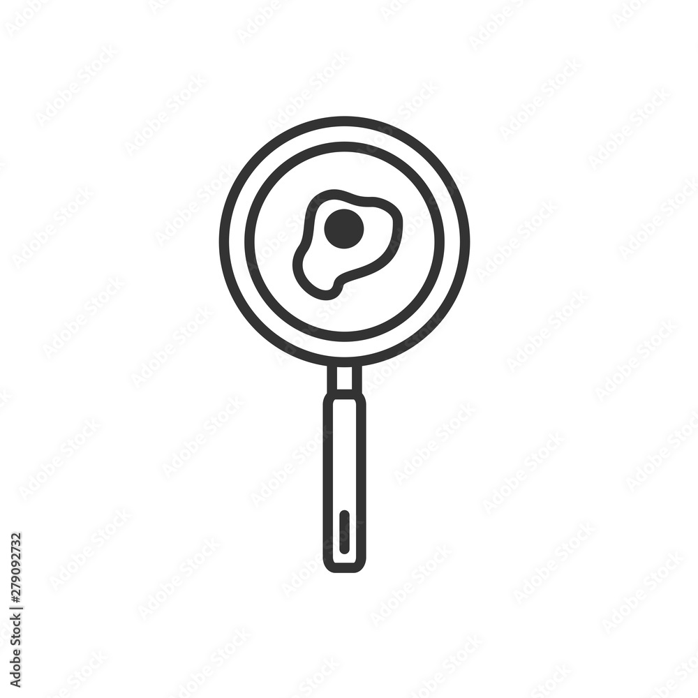 Poster cooking pan icon template color editable. kitchen tools symbol vector sign isolated on white backgro