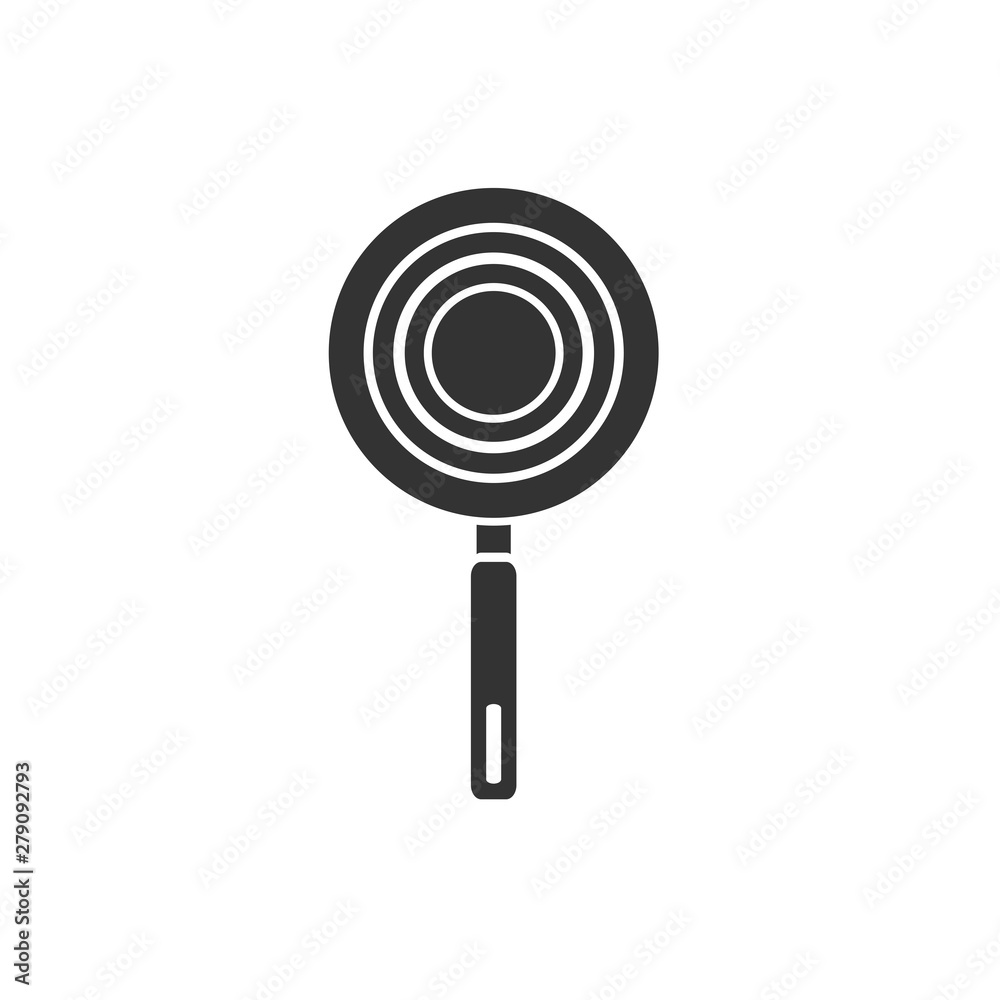 Aufkleber cooking pan icon template color editable. kitchen tools symbol vector sign isolated on white backgro