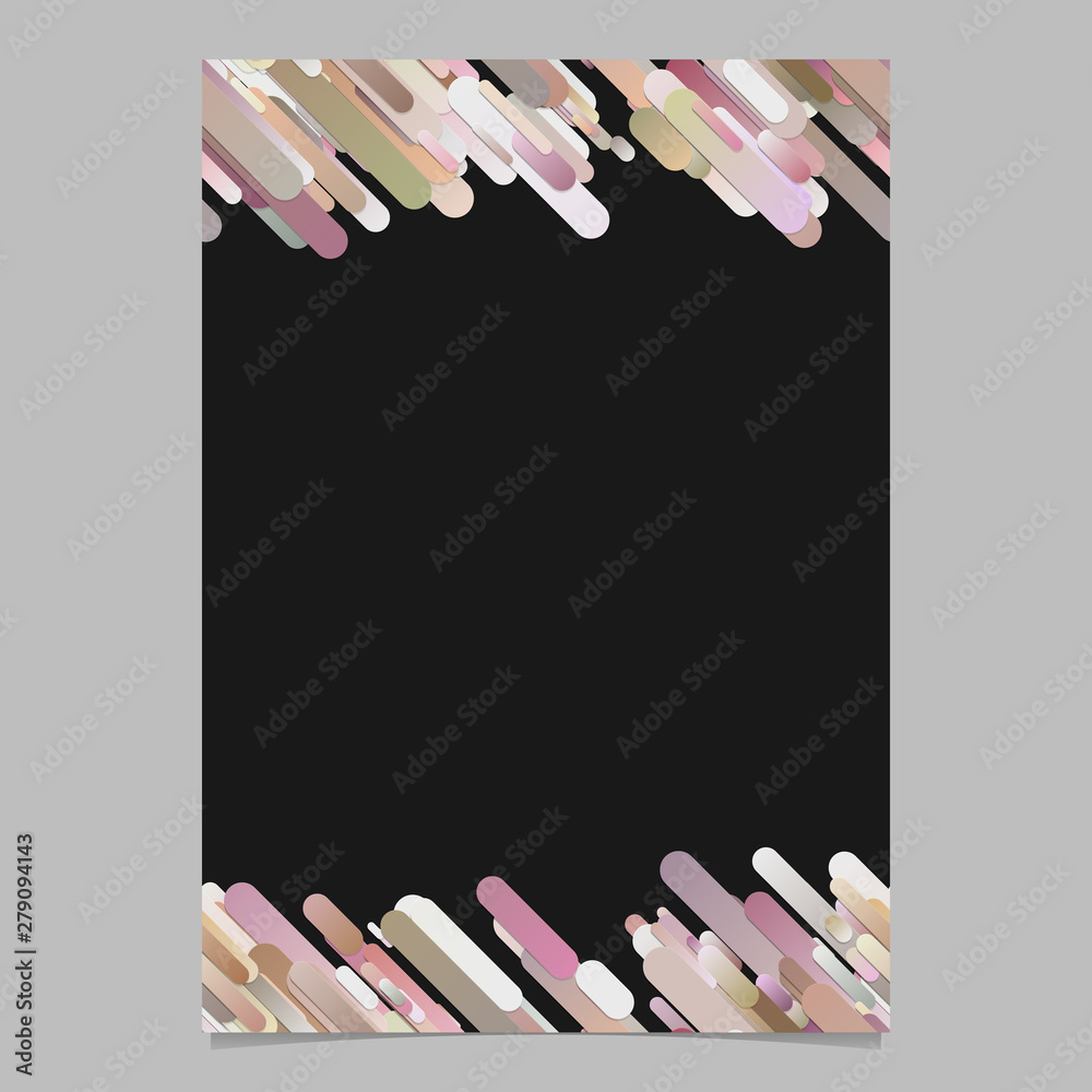 Poster modern gradient diagonal rounded stripe pattern flyer background - vector stationery template graphi