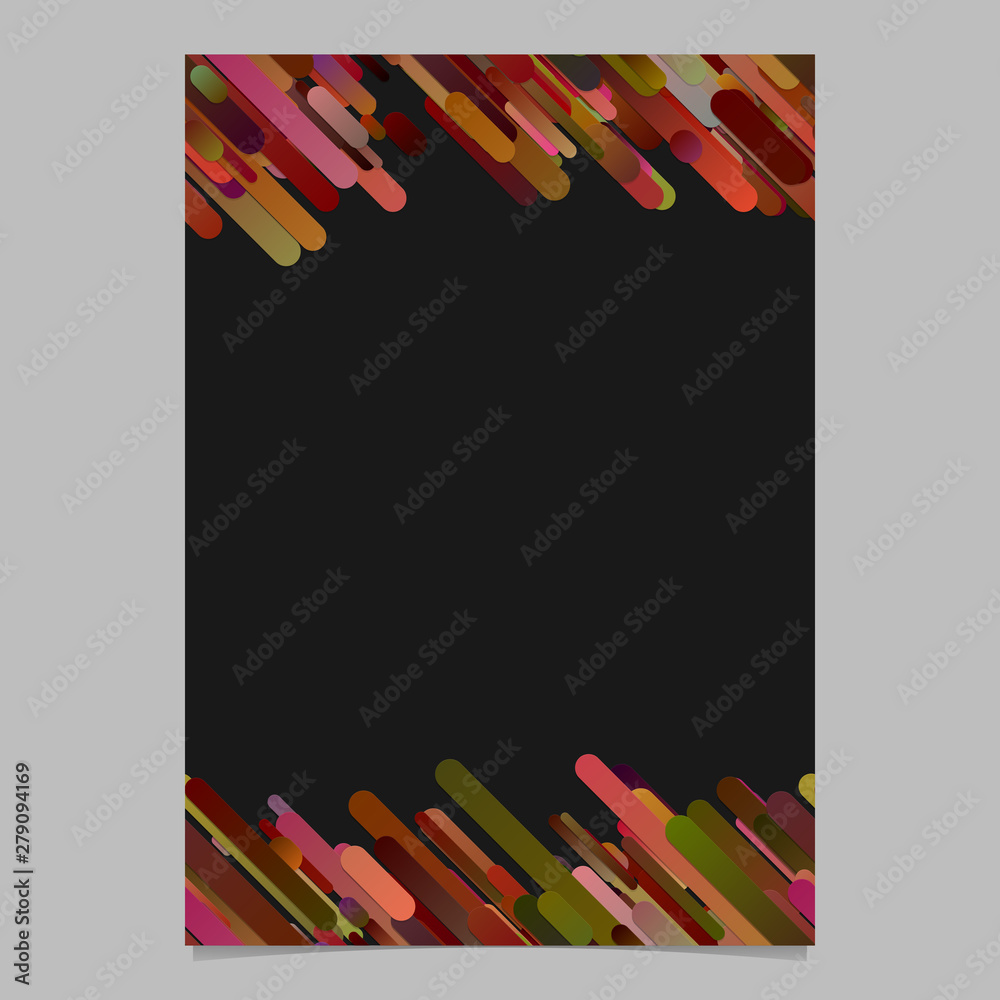 Poster abstract modern brochure border tempate - vector page background design with gradient diagonal strip