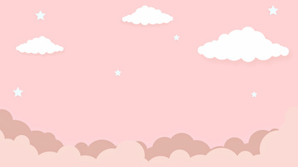 Abstract kawaii Colorful Sky background. Soft gradient pastel Comic graphic. Concept for wedding card design or presentation