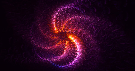 3D rendering abstract round light background