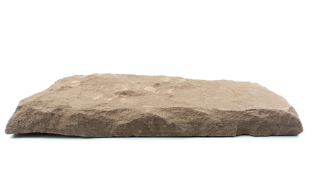 Stone isolated on white background, for product display, Blank for mockup design.