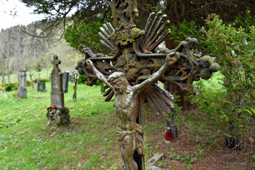friedhof in obergrund, tschechien