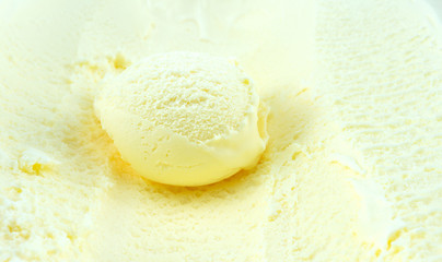 Vanilla ice cream surface, Front view Blank for design..