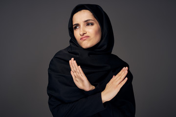 Portrait of young woman with perfect skin on her face