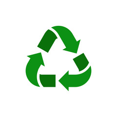 Recycle icon vector symbol illustration