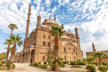 Obraz premium View on the Great Mosque of Mohammed Ali Pasha in Cairo