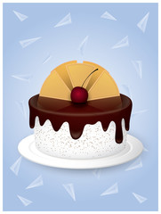 Vector and illustration graphic style, Delicious Sweet cake.