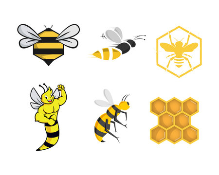 Various Bee logo image and character logo
