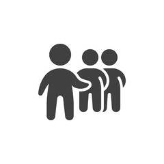 Group of people vector icon. filled flat sign for mobile concept and web design. Teamwork leadership glyph icon. Symbol, logo illustration. Vector graphics
