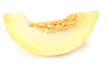 sliced melon isolated on white background. fresh melon
