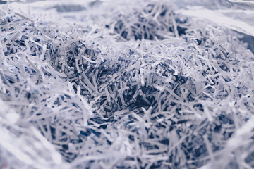 bag of shredded documents