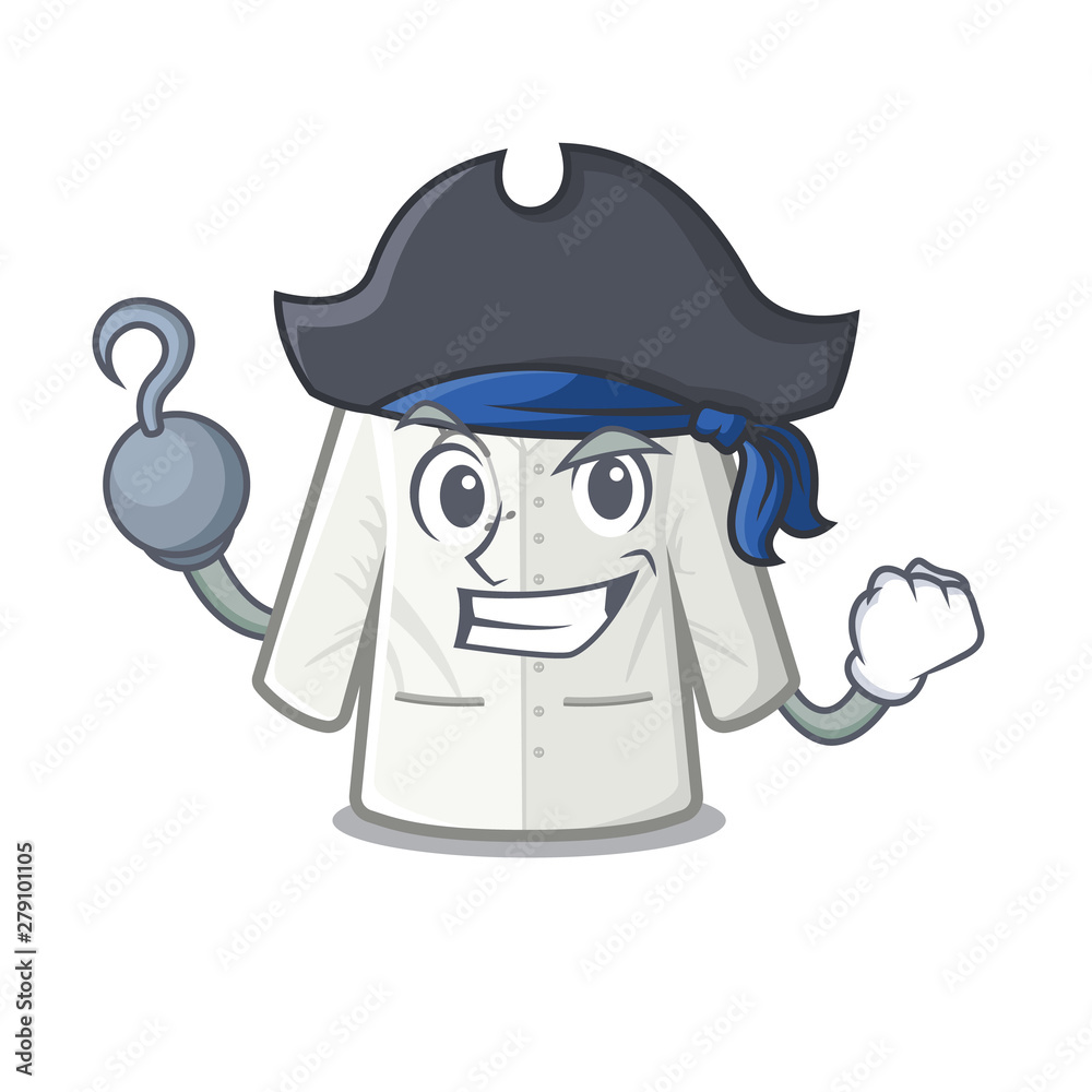 Sticker Pirate doctor coat in the cartoon shape