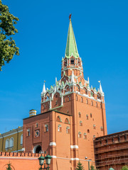 Fototapeta premium Trinity tower in Kremlin, Moscow, Russia