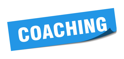 coaching sticker. coaching square isolated sign. coaching