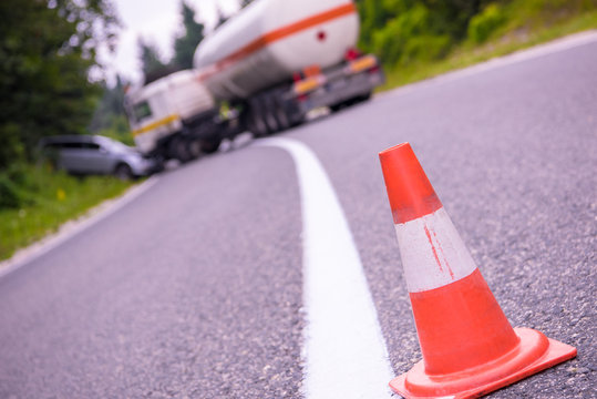 Truck And Car Crash Accident