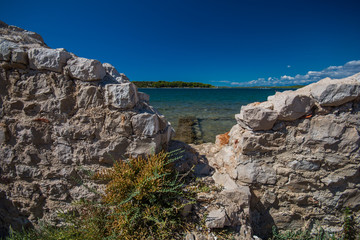 Idilic view on the mediterranean sea, Murter, Dalmatia, Croatia