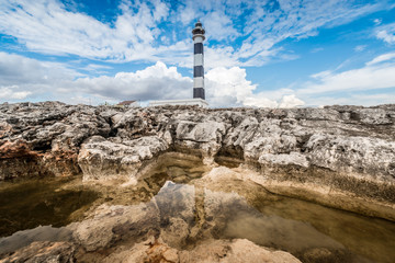 Artrutx Lighthouse in Minorca, Spain.