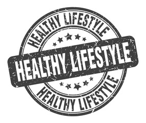healthy lifestyle stamp. healthy lifestyle round grunge sign. healthy lifestyle
