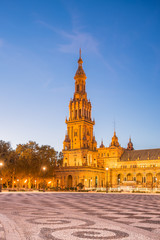 Fototapeta premium Plaza de Espana square in Seville, Spain.