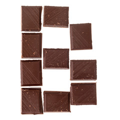 Isolate chocolate letter, alphabet