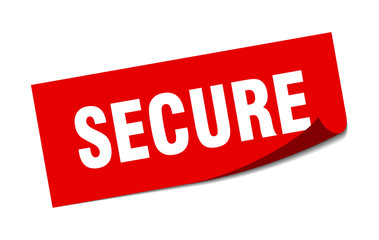secure sticker. secure square isolated sign. secure