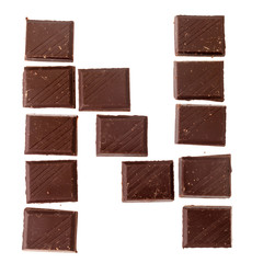 Isolate chocolate letter, alphabet