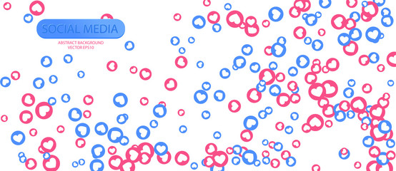 Social Network marketing like and heart icon