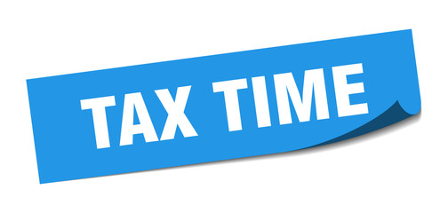 tax time sticker. tax time square isolated sign. tax time