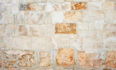 Old wall made of the stone