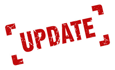 update stamp. update square grunge sign. update