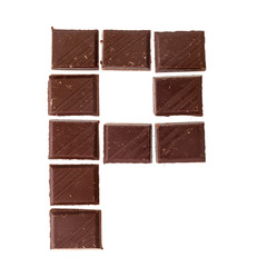 Isolate chocolate letter, alphabet