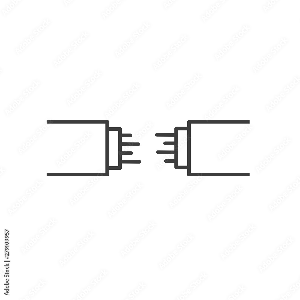 Poster fiber optic cable icon template color editable. optical fiber symbol vector sign isolated on white b
