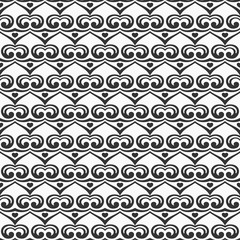 Abstract seamless pattern. Antique ornament. Vector monochrome background.